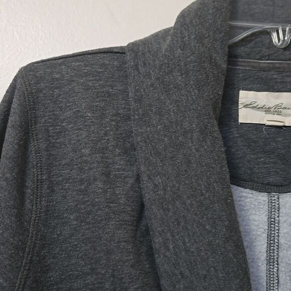 Eddie Bauer Open Sweatshirt TIE Jacket Size TXL Heather GRAY WOMENS - Picture 3 of 7